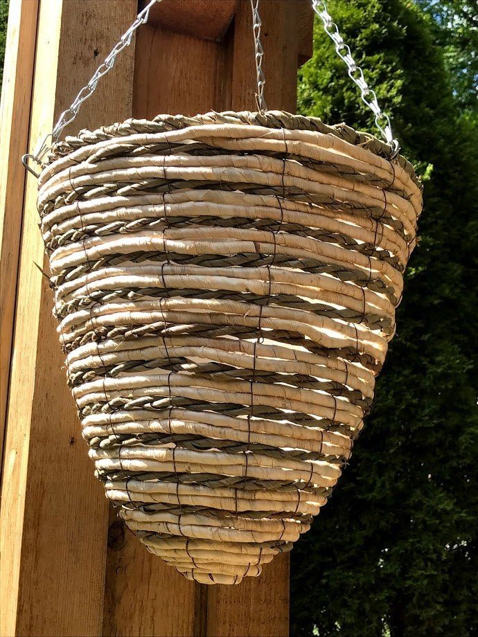 Bee Hive 13" Deep Hanging Basket- Great for Ferns - Garden Outside The Box