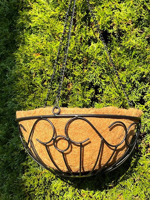 Metal Scroll Coco Hanging Basket