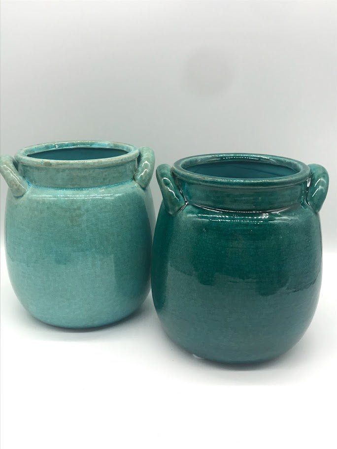Ceramic Jar Crock Planter - Medium WIND - Garden Outside The Box