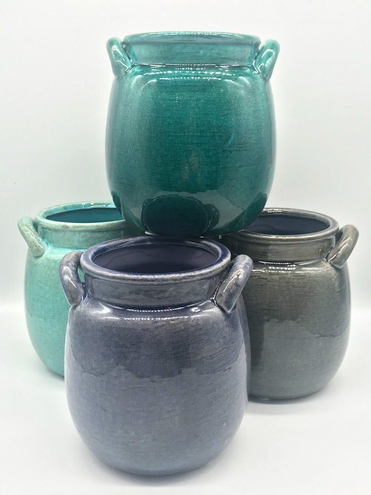 Ceramic Jar Crock Planter - Small WIND - Garden Outside The Box