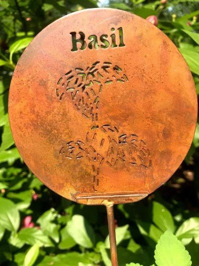 Metal Herb Labels - Basil - Oregano - Dill - Parsley
