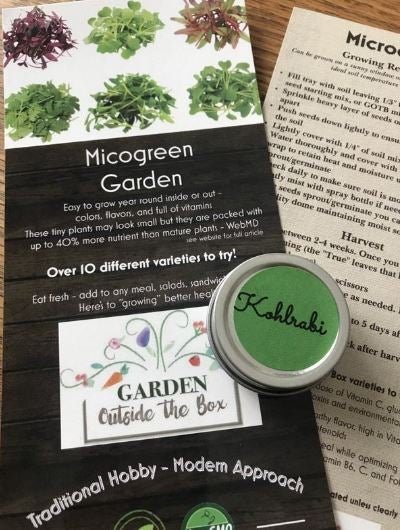 Kohlrabi Microgreens - Garden Outside The Box