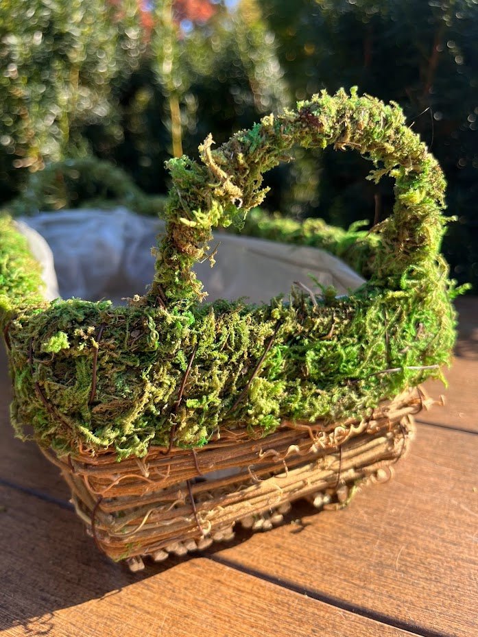 Rectangular Moss Basket Planter