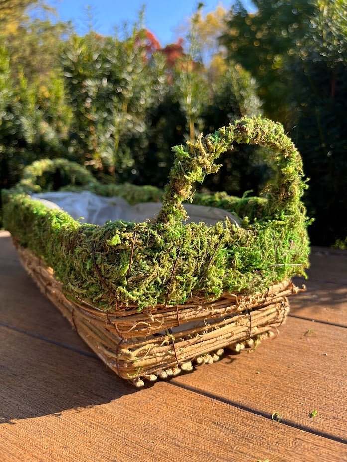 Rectangular Moss Basket Planter