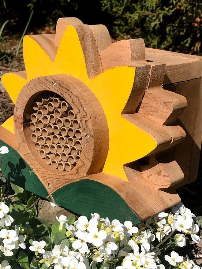 SUNFLOWER Pollinator House - ECO Paper Tubes - Garden Outside The Box