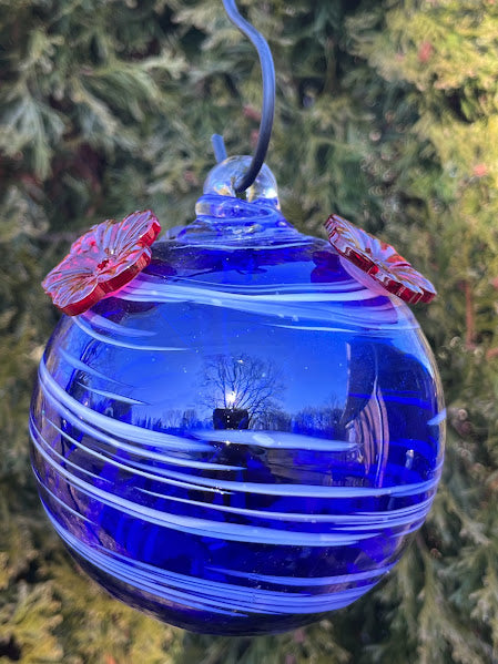 Artesian Hummingbird Feeder - Flowers Glass Ball