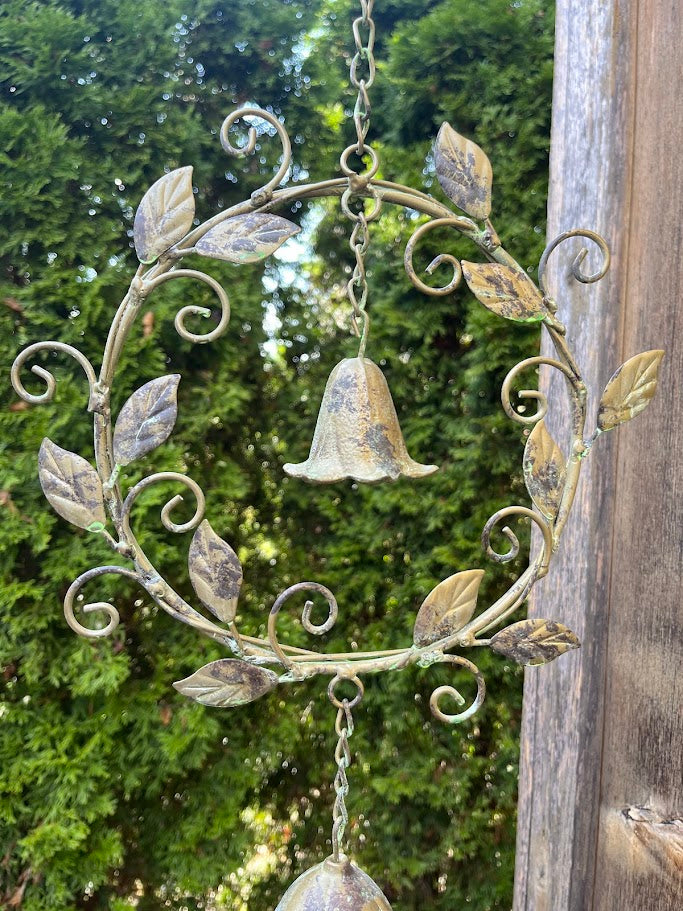 Branched Wreath Garden Art Bell