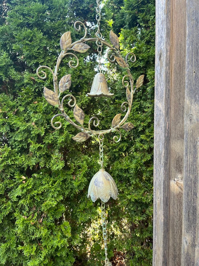 Branched Wreath Garden Art Bell