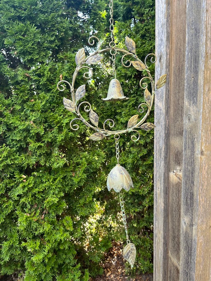 Branched Wreath Garden Art Bell