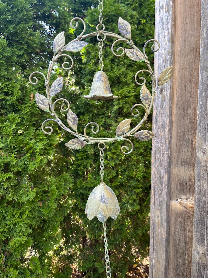 Branched Wreath Garden Art Bell