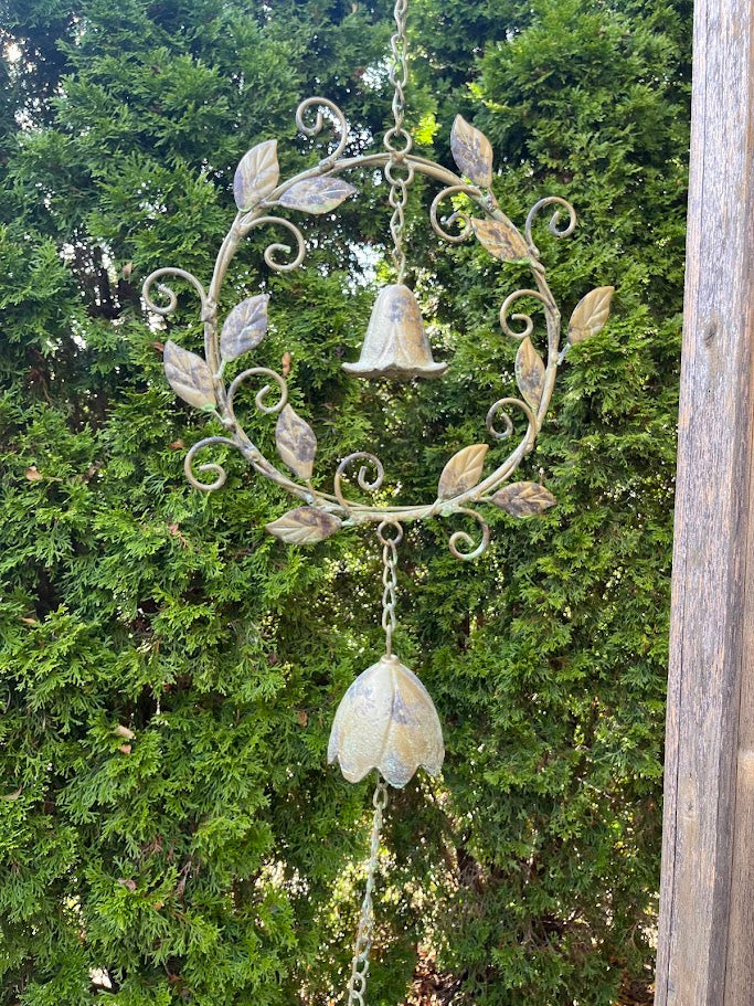 Branched Wreath Garden Art Bell