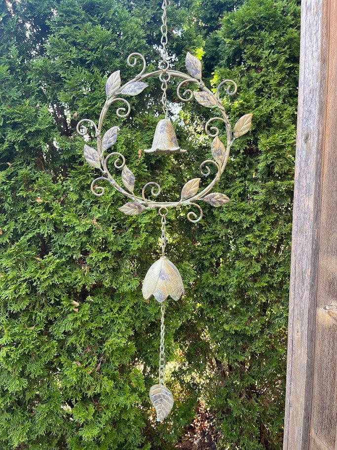 Branched Wreath Garden Art Bell