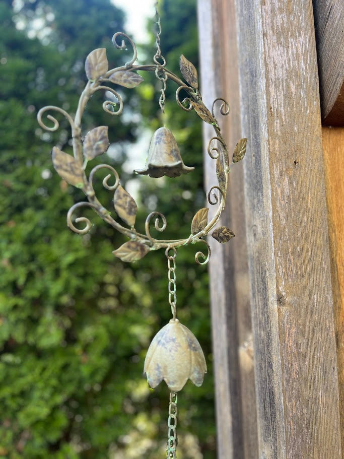 Branched Wreath Garden Art Bell