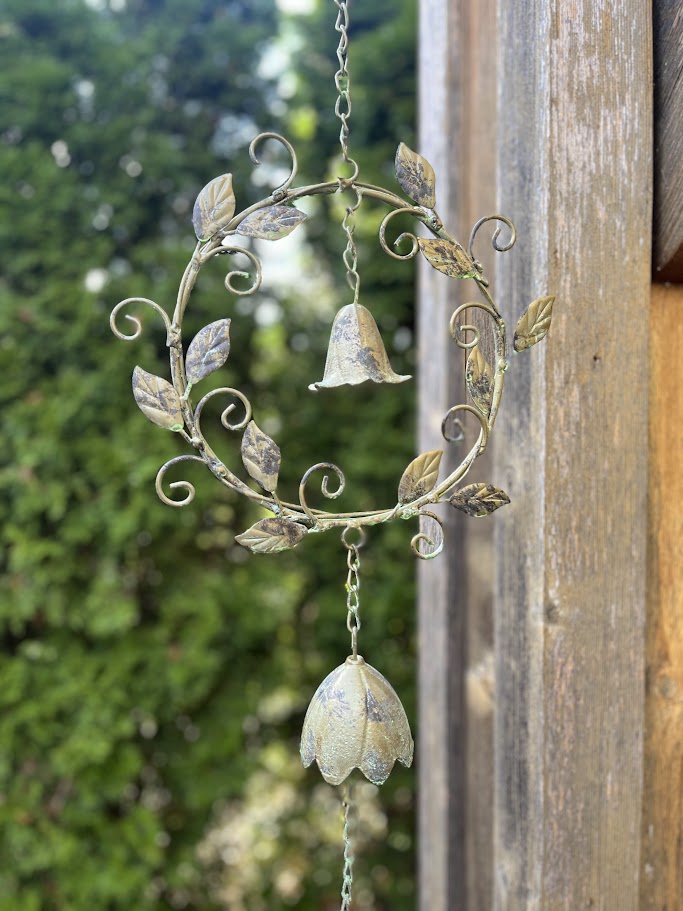 Branched Wreath Garden Art Bell