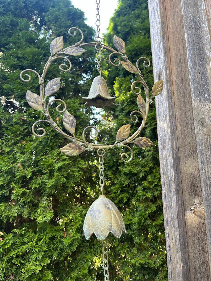 Branched Wreath Garden Art Bell