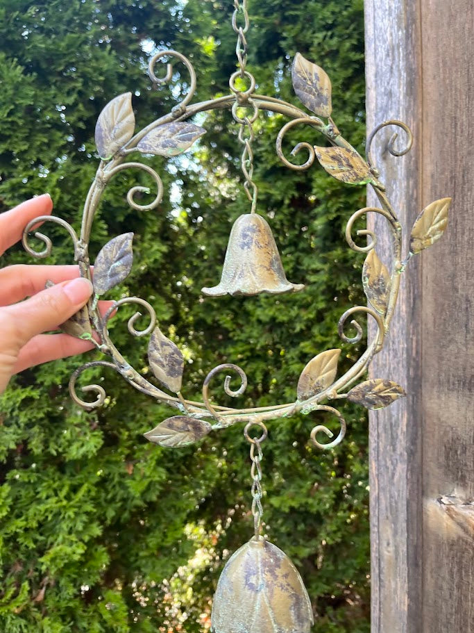Branched Wreath Garden Art Bell