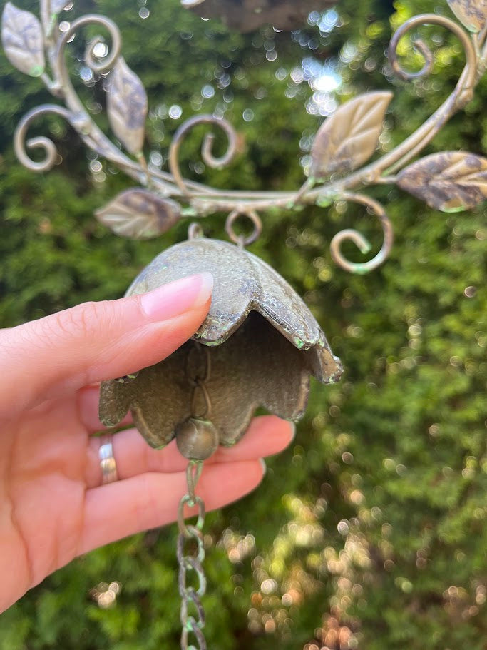 Branched Wreath Garden Art Bell