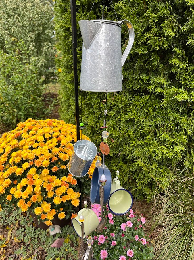 plant pot wind chimes Sunset Vista Designs Coffee Time Chime