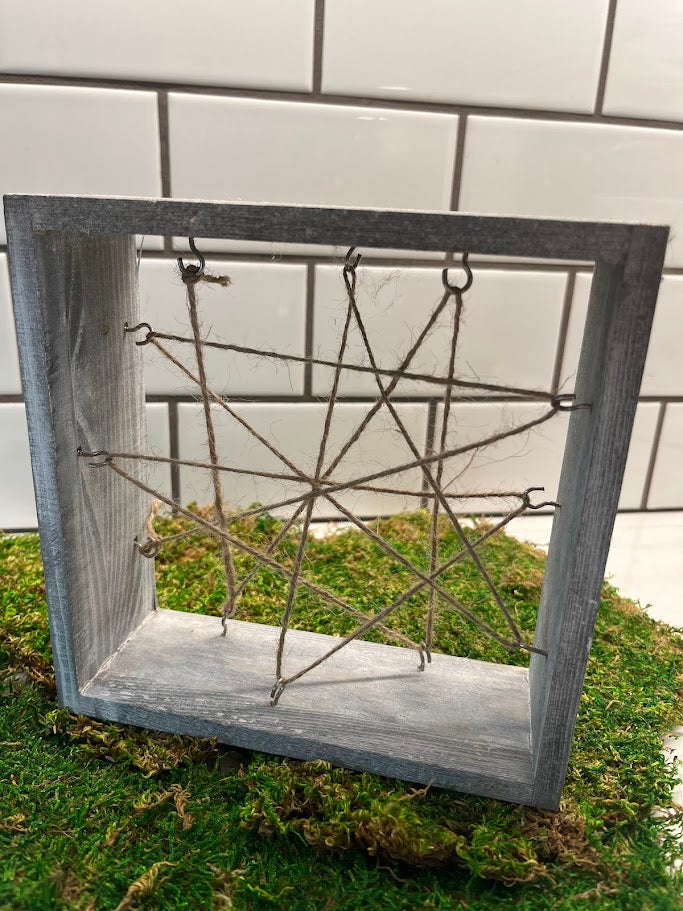 air plant frame holder Syndicate Sales Air Plant Wood Frame, 7 inch