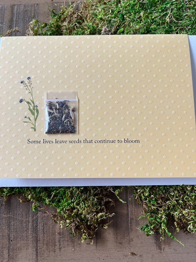 sympathy flower seeds Greeting Card