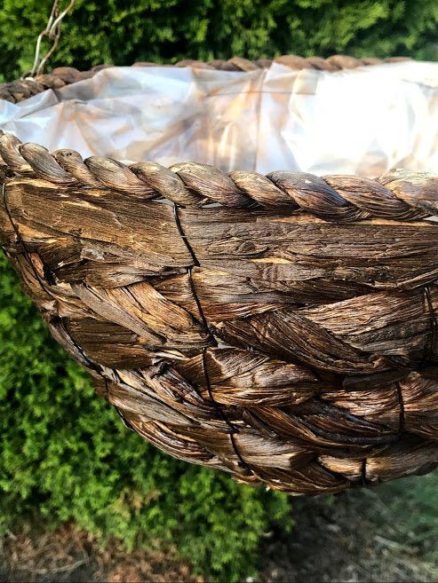 14" WILSON Hanging Woven Basket - Garden Outside The Box