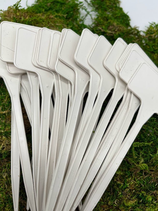 plastic plant name tags Plant ID Labels - 6" White