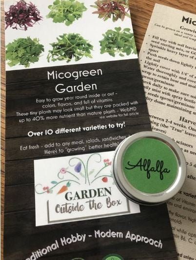 Alfalfa Microgreens - Organic - Garden Outside The Box