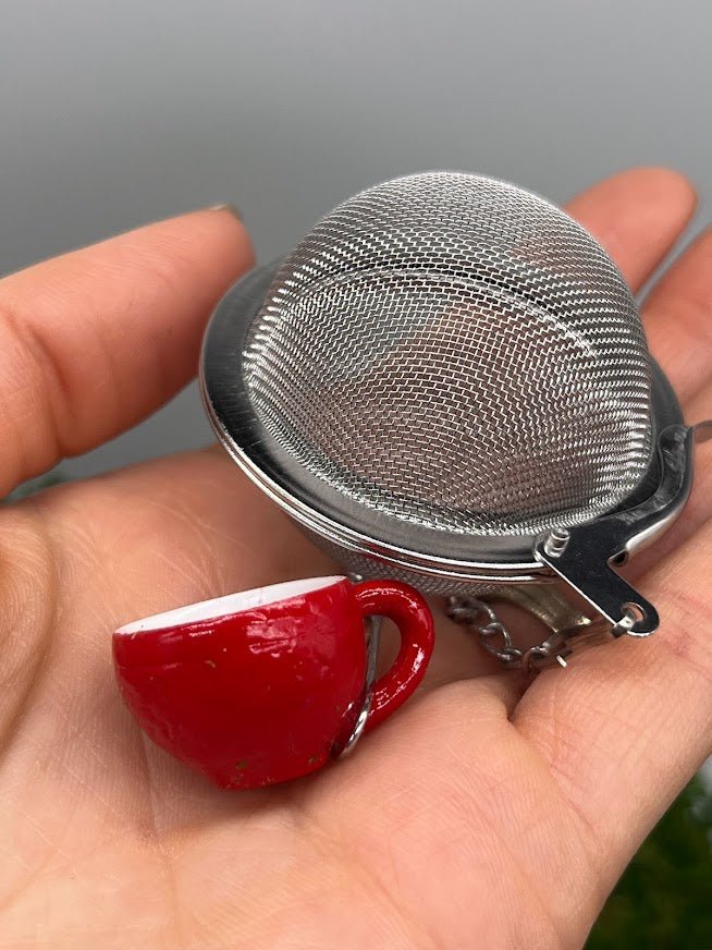 Tea Ball Infuser with Tea Cup Charm
