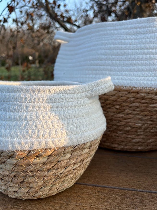 Woven Cotton Planter Basket