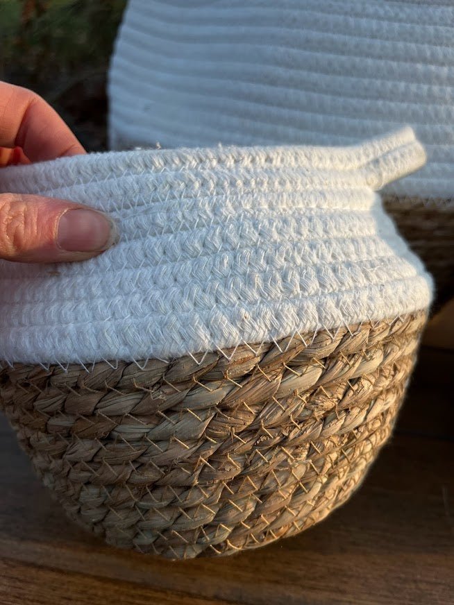 Woven Cotton Planter Basket