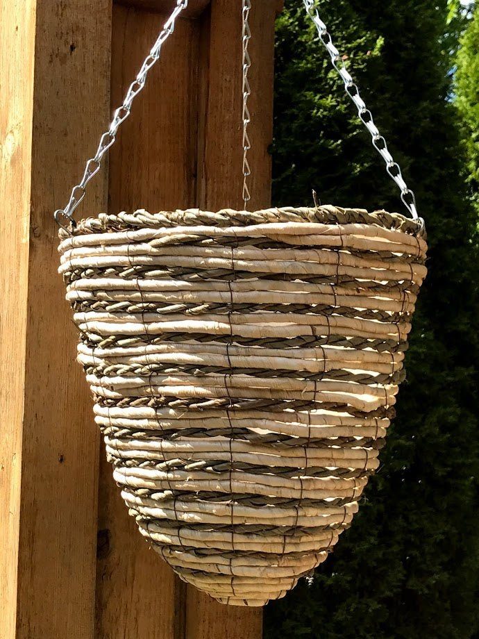 Bee Hive 13" Deep Hanging Basket- Great for Ferns - Garden Outside The Box