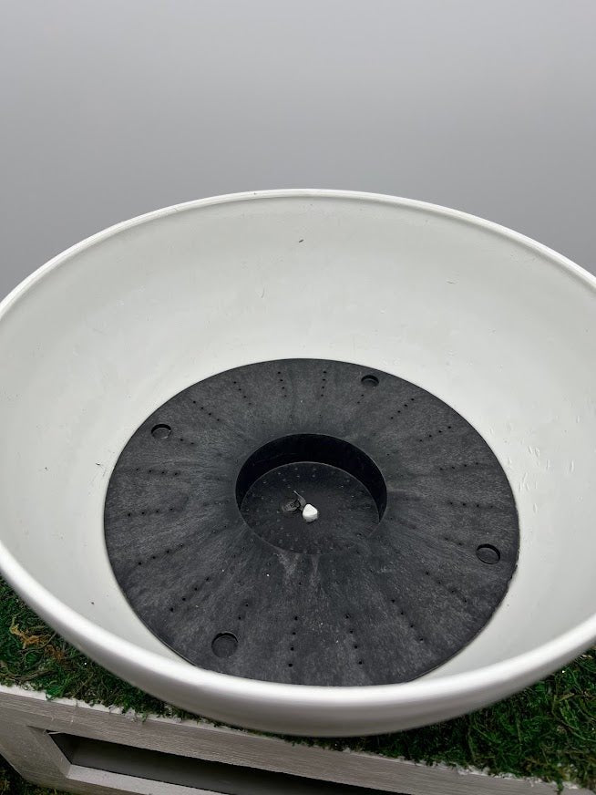 White Shallow Planter Bowl
