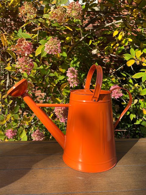 Orange Metal Watering Can
