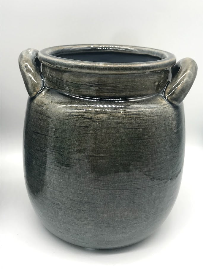 Ceramic Jar Crock Planter - Medium WIND - Garden Outside The Box