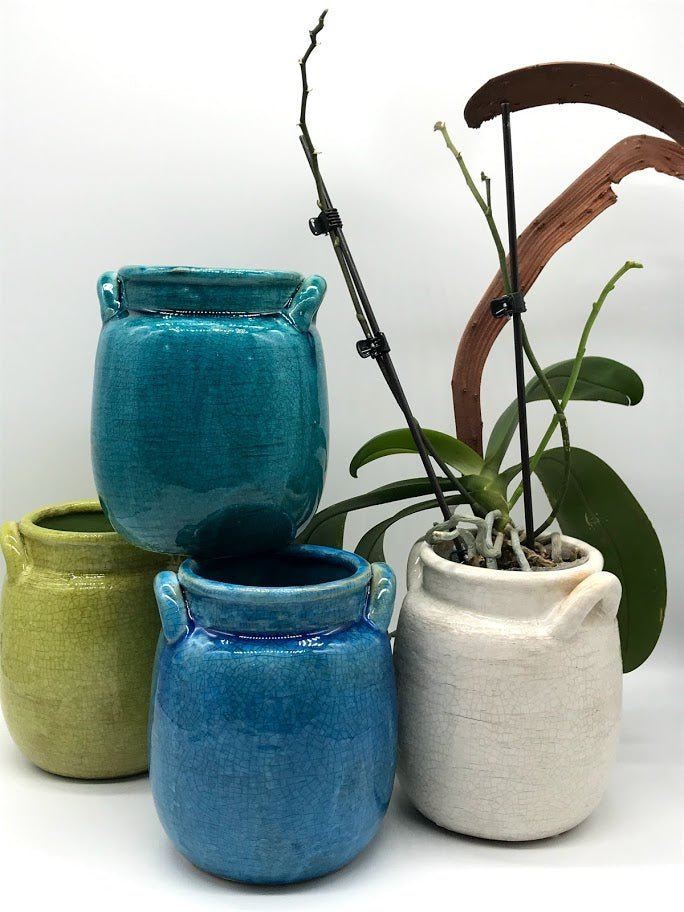 Ceramic Jar Crock Planter - Small WATER - Garden Outside The Box