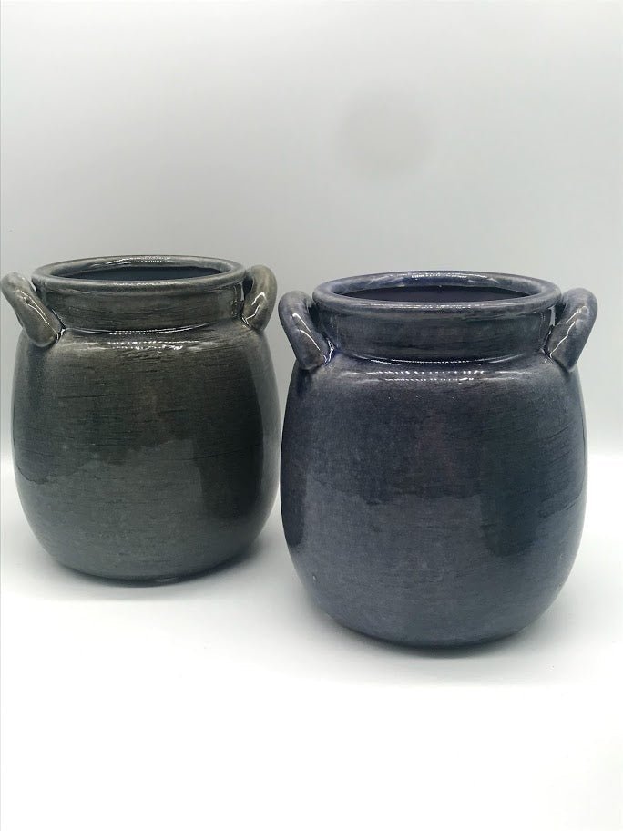 Ceramic Jar Crock Planter - Small WIND - Garden Outside The Box