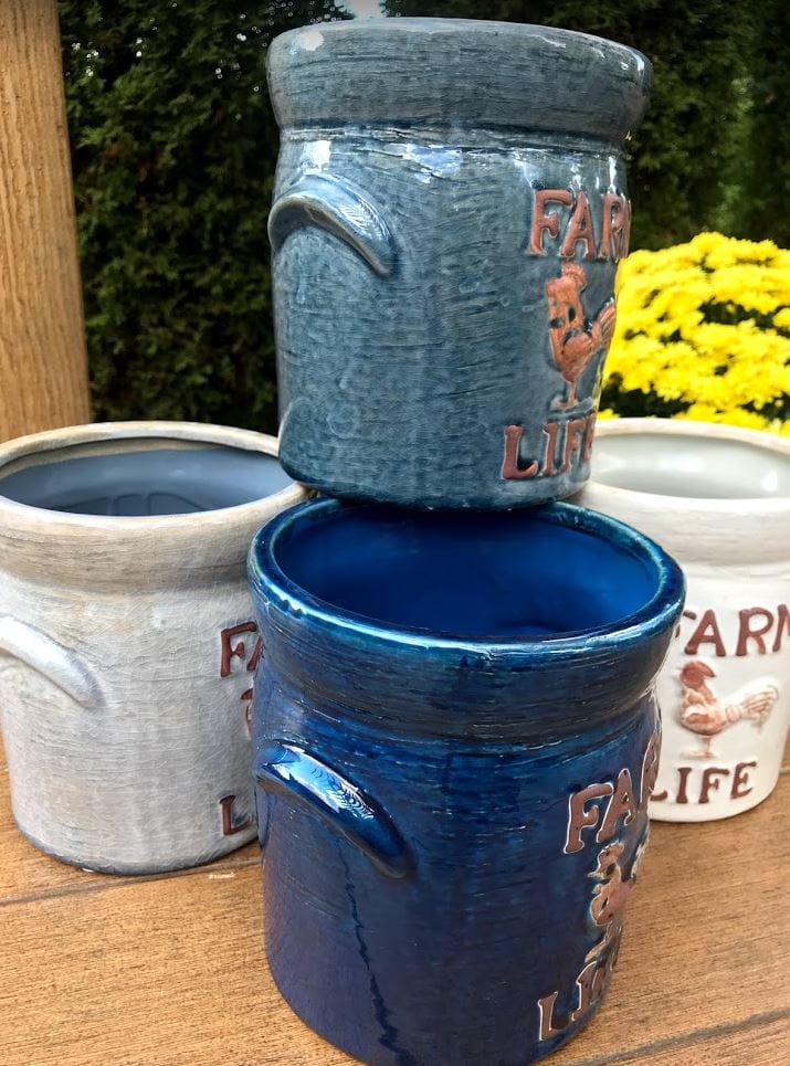 crock plant pots Farm Life Crock Planter