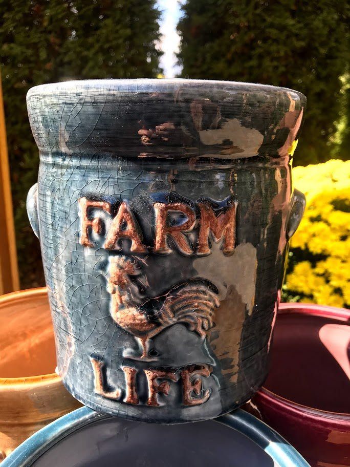 Farm Life Crock Planter - MEDIUM Earth - Garden Outside The Box