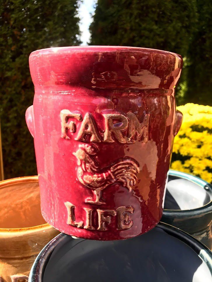 Farm Life Crock Planter - MEDIUM Earth - Garden Outside The Box