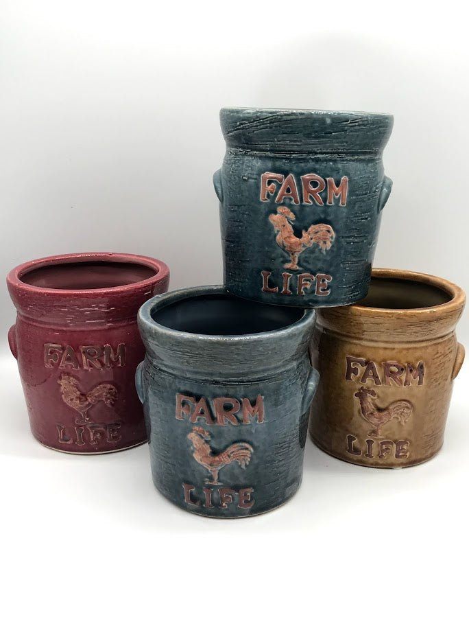 crock plant pots Farm Life Crock Planter