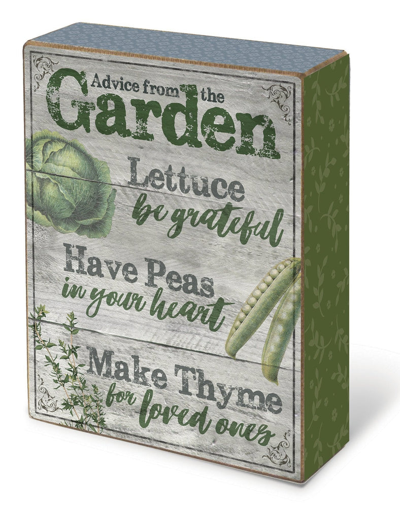 Garden Box Sign - Advice from the Garden - Garden Outside The Box