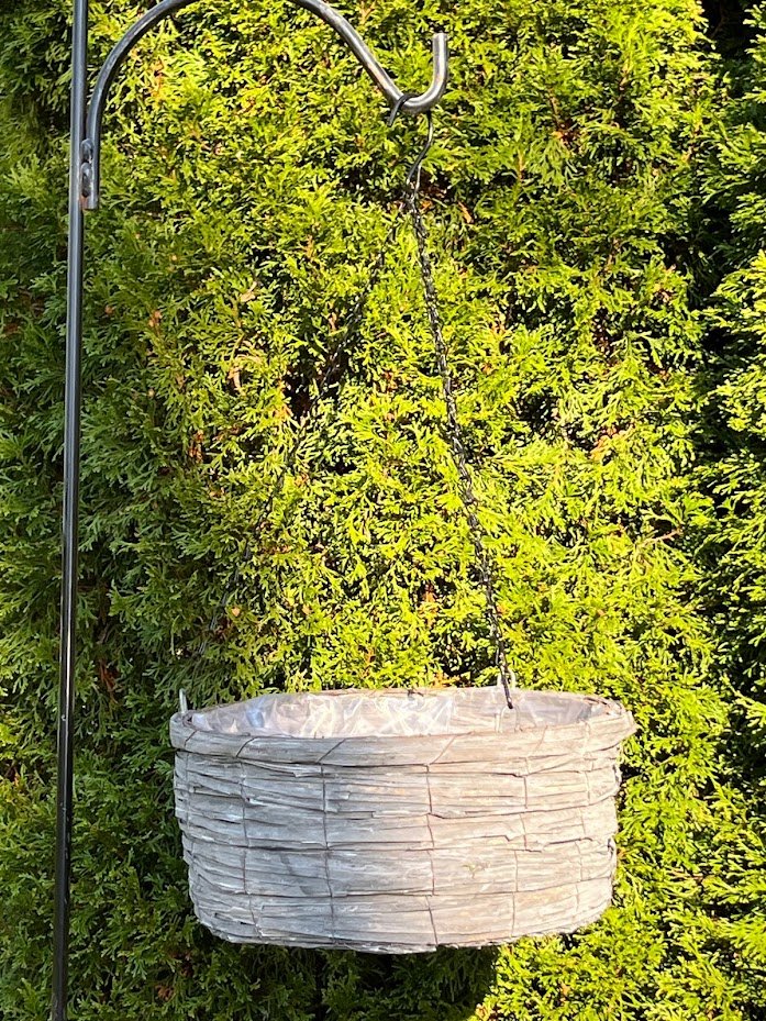 Weathered Wood Succulent Hanging Basket