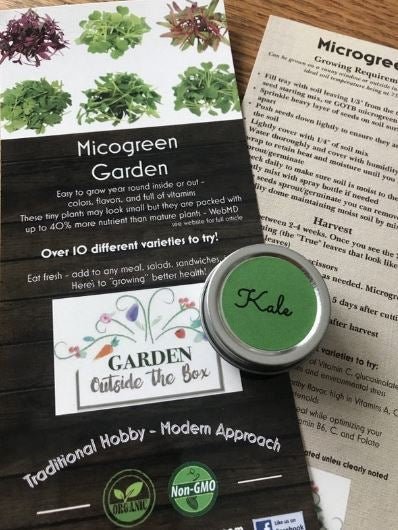 Kale Microgreens - Garden Outside The Box