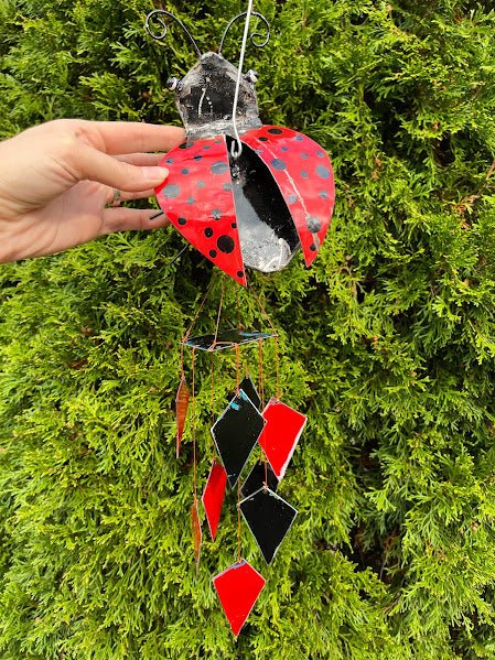 Ladybug Metal Art Wind Chime