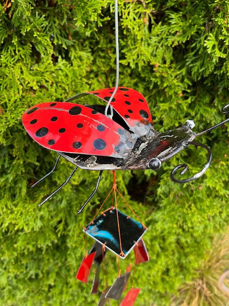 Ladybug Metal Art Wind Chime