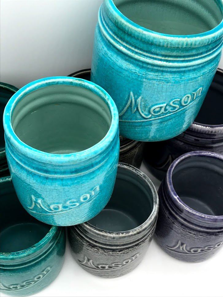 mason plastic planter Mason Jar Crock Planter