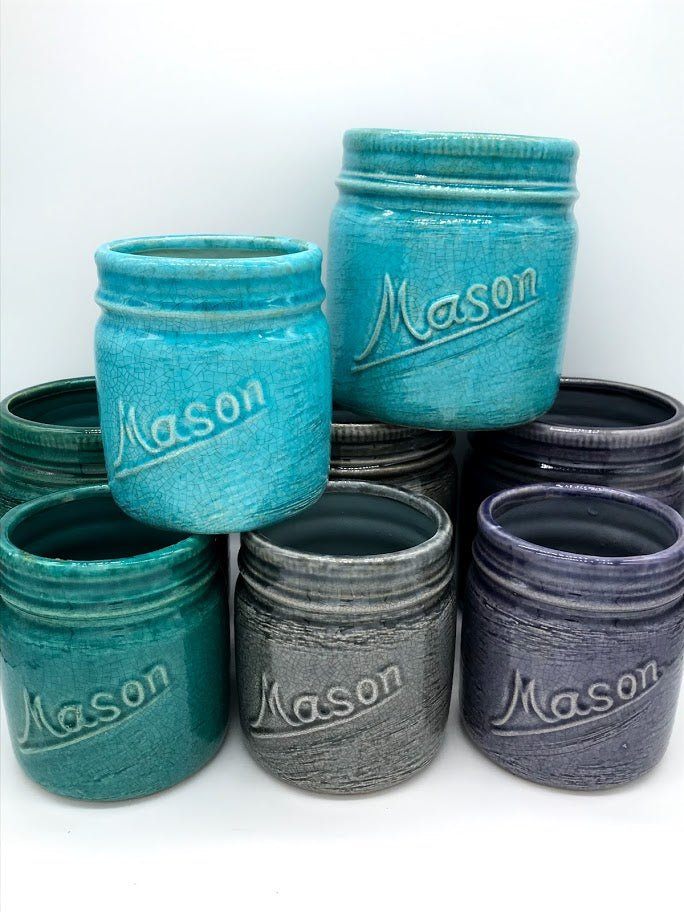 mason jar plant pot Mason Jar Crock Planter