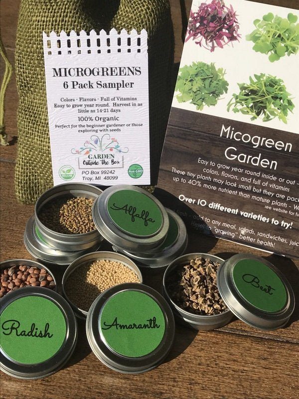 micro garden seeds Microgreen 6 pack Sampler
