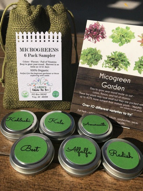 Microgreens In Box Microgreen 6 pack Sampler - Garden Outside The Box