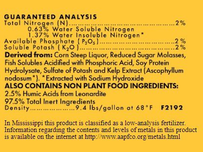ingredients in plant fertilizer PrePlant Starter Liquid Fertilizer - ORGANIC